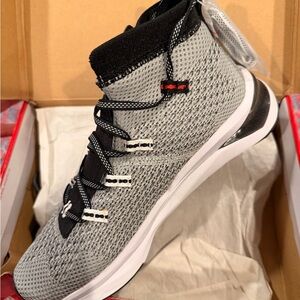 Puma Gray and Black High-Top Sneakers